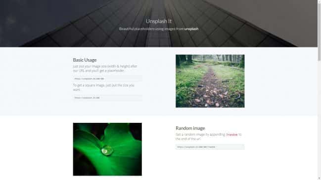 Unspash Website Screenshot